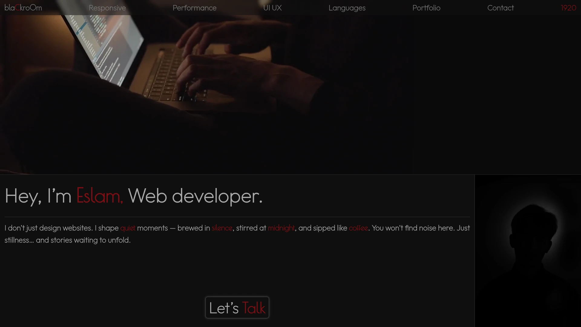 Preview of website layout on a desktop screen