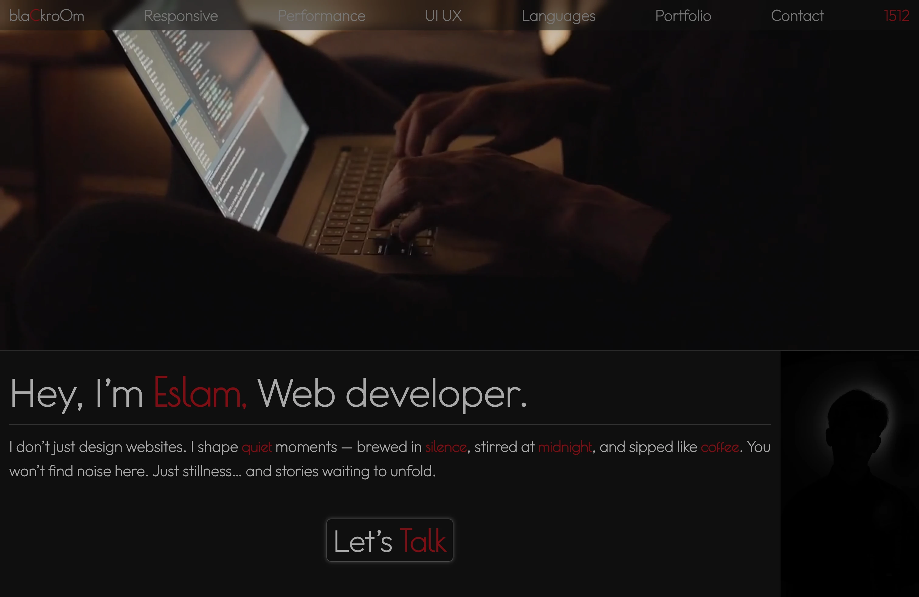 Responsive website shown on a laptop display