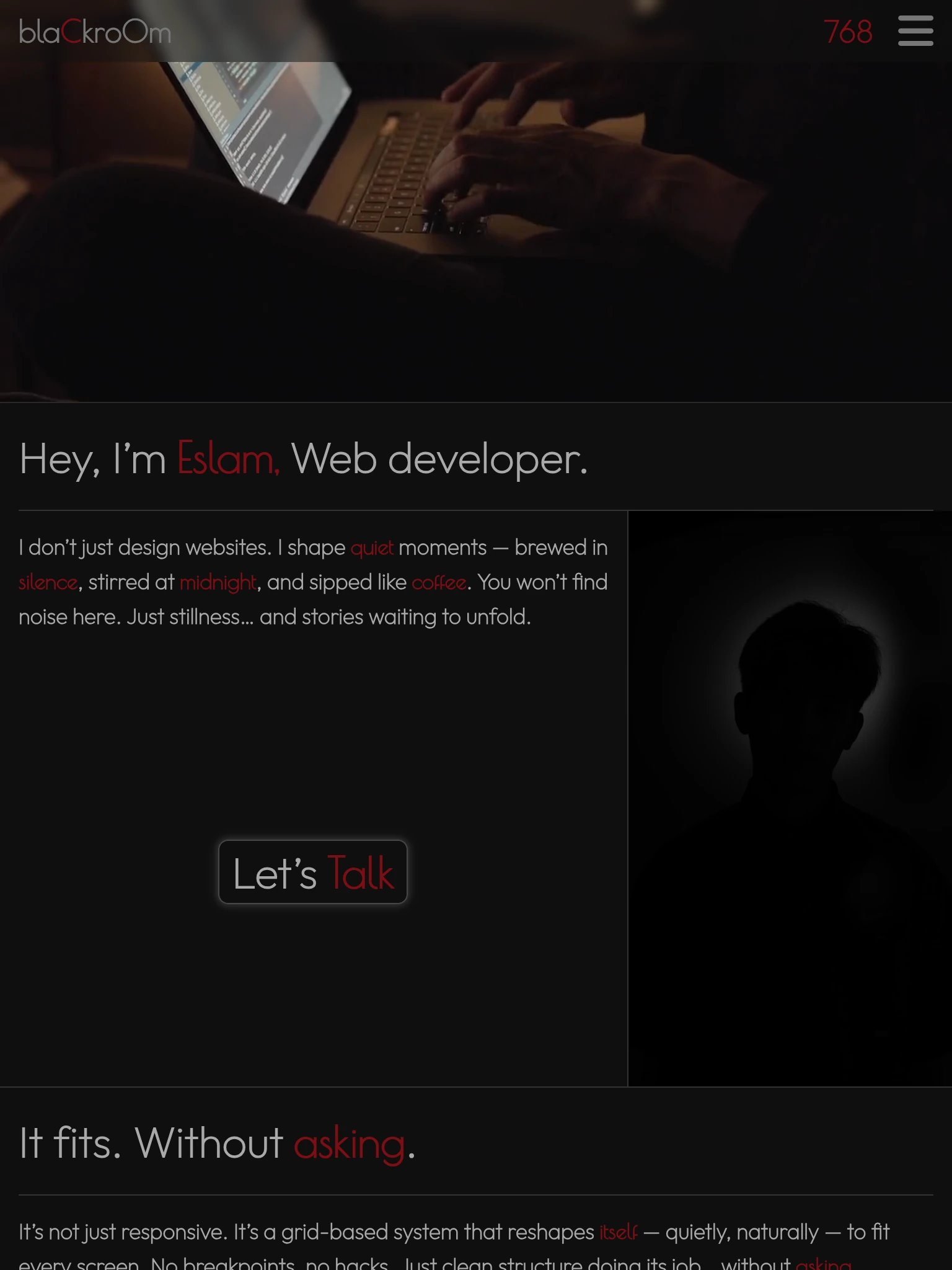 Small tablet interface showing adaptive content