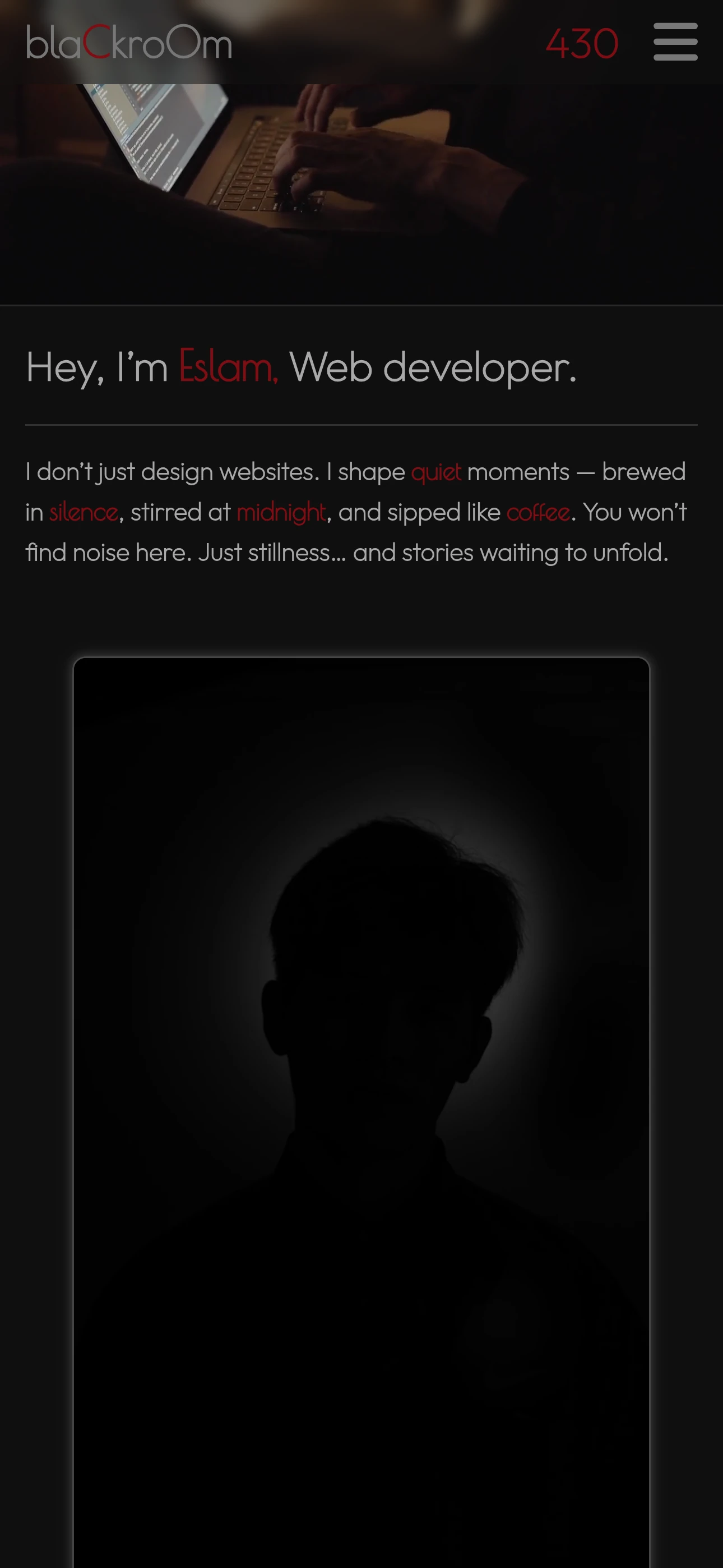 Mobile screen showing clean and minimal design